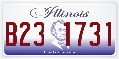 IL license plate B231731