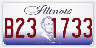 IL license plate B231733
