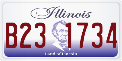 IL license plate B231734