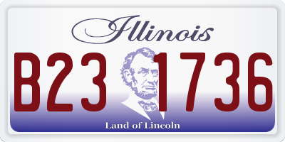 IL license plate B231736