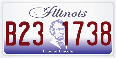 IL license plate B231738