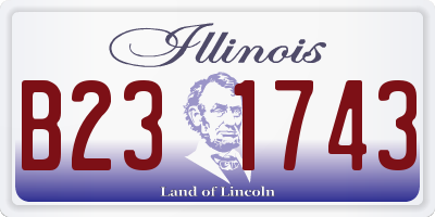 IL license plate B231743