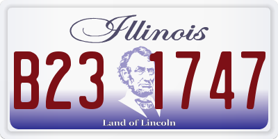 IL license plate B231747