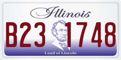 IL license plate B231748