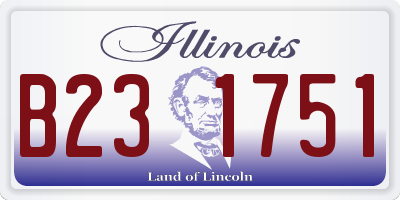 IL license plate B231751