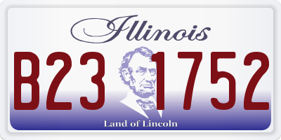 IL license plate B231752