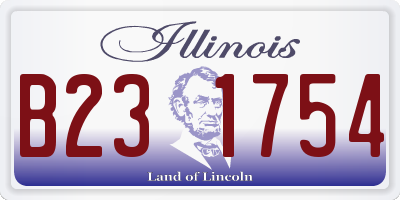 IL license plate B231754