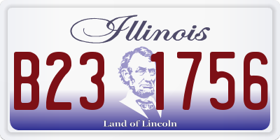 IL license plate B231756