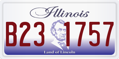 IL license plate B231757