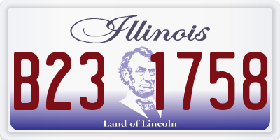 IL license plate B231758