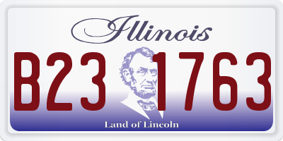 IL license plate B231763