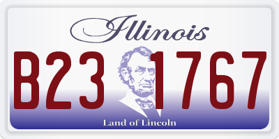 IL license plate B231767