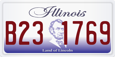 IL license plate B231769