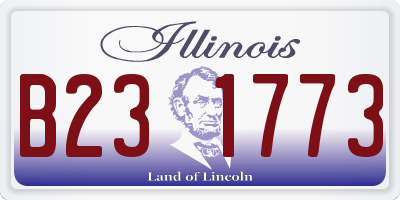 IL license plate B231773