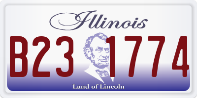 IL license plate B231774