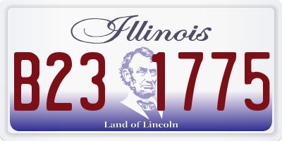 IL license plate B231775
