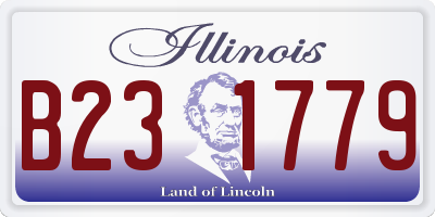 IL license plate B231779