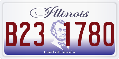 IL license plate B231780