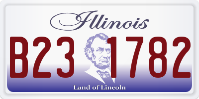 IL license plate B231782