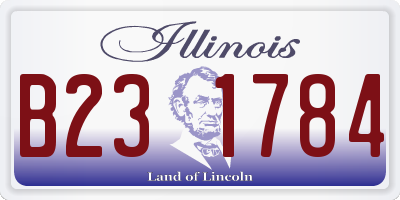 IL license plate B231784
