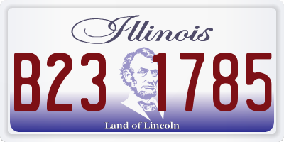 IL license plate B231785