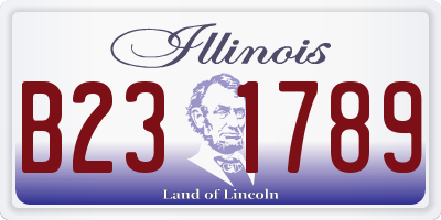IL license plate B231789