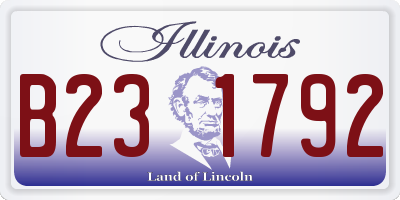 IL license plate B231792