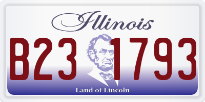 IL license plate B231793