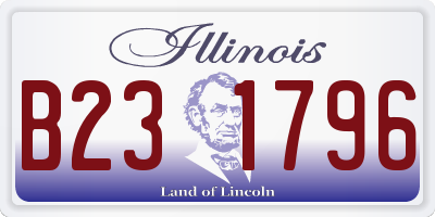 IL license plate B231796