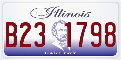 IL license plate B231798