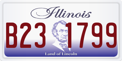 IL license plate B231799