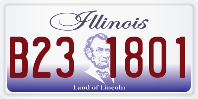 IL license plate B231801