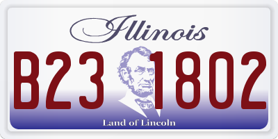IL license plate B231802