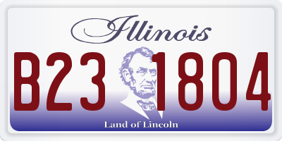 IL license plate B231804