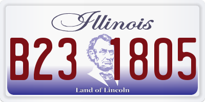 IL license plate B231805