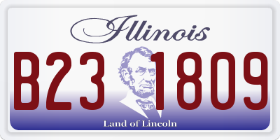 IL license plate B231809