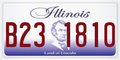 IL license plate B231810