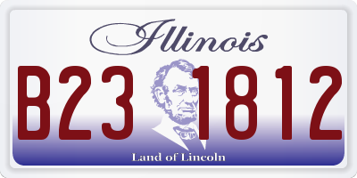 IL license plate B231812