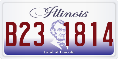 IL license plate B231814