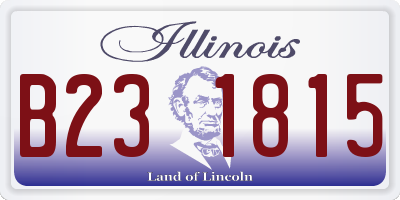 IL license plate B231815