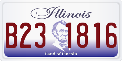 IL license plate B231816