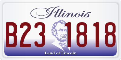 IL license plate B231818