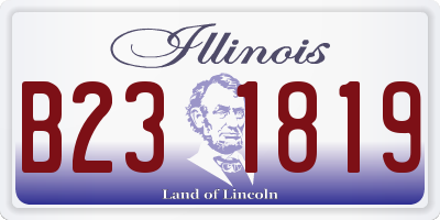 IL license plate B231819