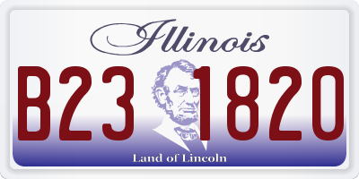 IL license plate B231820