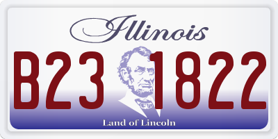 IL license plate B231822