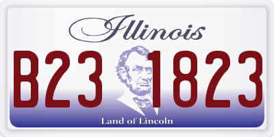 IL license plate B231823