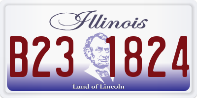 IL license plate B231824