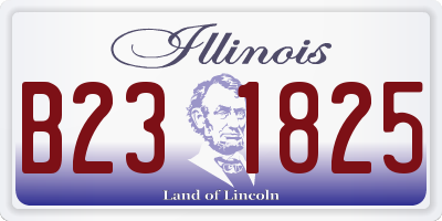 IL license plate B231825