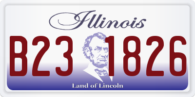 IL license plate B231826