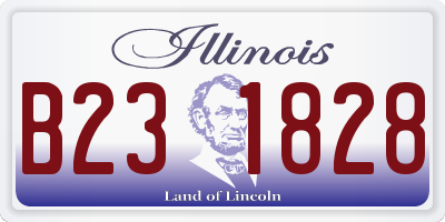 IL license plate B231828